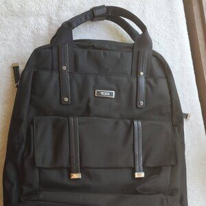 Tumi Backpack Convertible straps for carrying bag in black